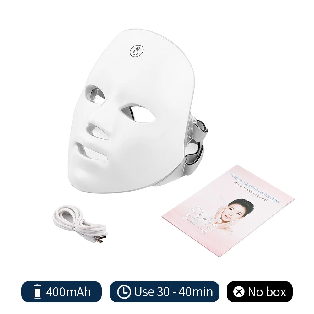 💡 Masque LED 7 Couleurs – Soin Visage Photon