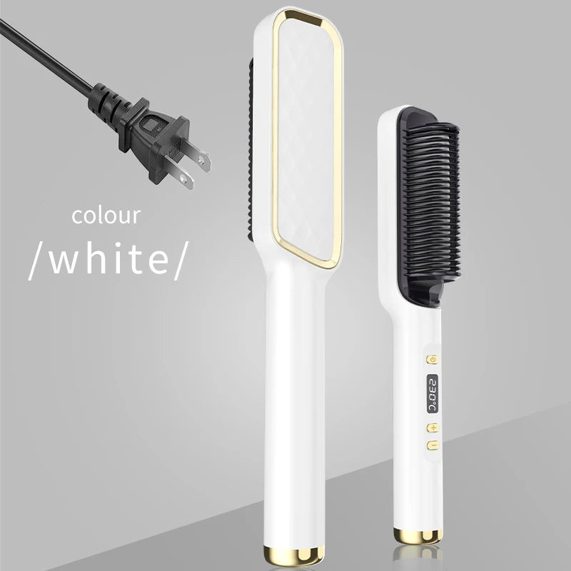 🔥 Peigne Lissant Électrique – Brosse Chauffante Anti-Brûlure