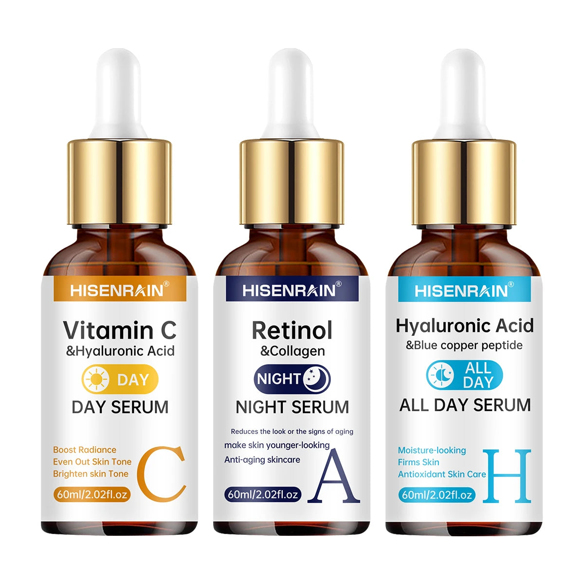 Duo Sérums Luméa – Vitamine C, Rétinol & Acide Hyaluronique | Éclat & Anti-Âge