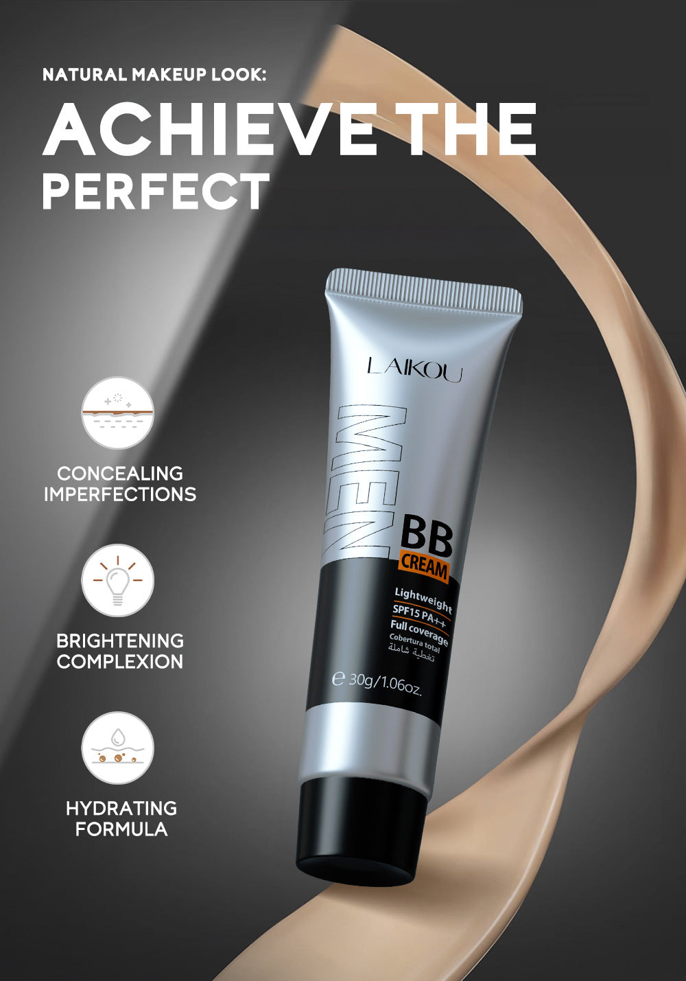 🧔 BB Cream Homme – Couvrance Totale & Longue Tenue