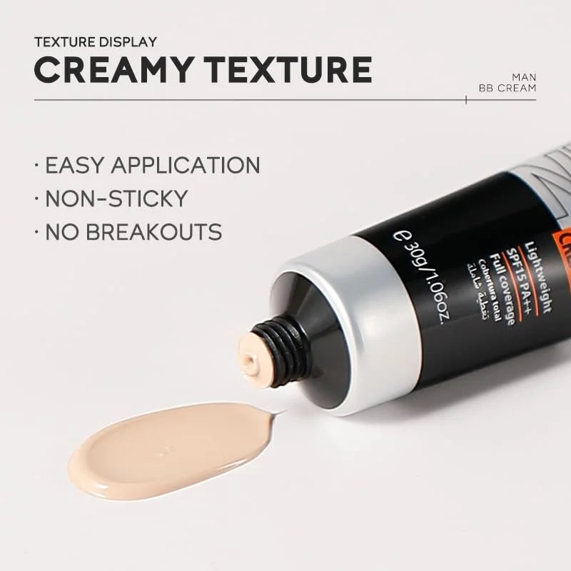 🧔 BB Cream Homme – Couvrance Totale & Longue Tenue