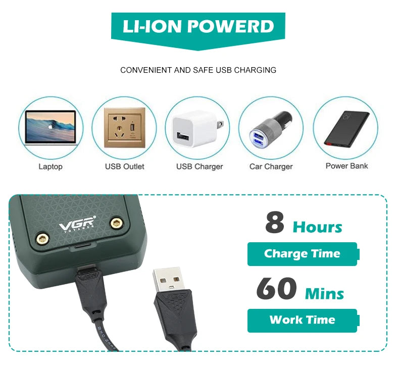 🪒 VGR V-353 – Mini Rasoir Électrique Portable