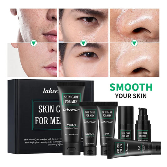 Kit Facial Tout-en-Un pour Homme – Peau Fraîche, Hydratée et Visiblement Jeune