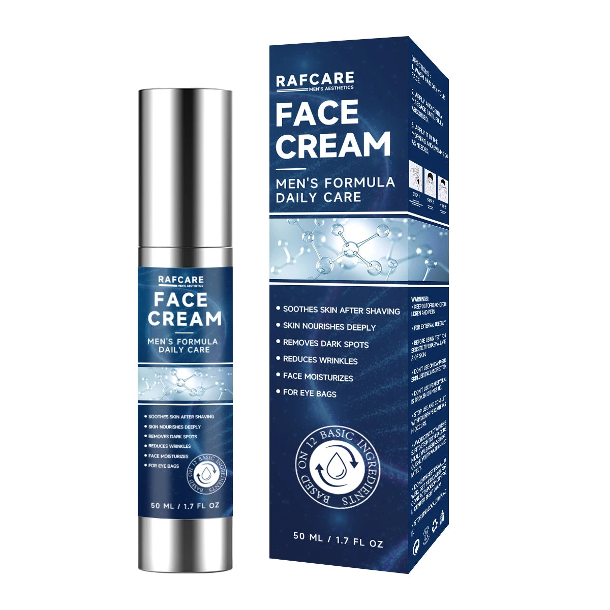 🧴 Crème Visage Homme – Collagène & Acide Hyaluronique