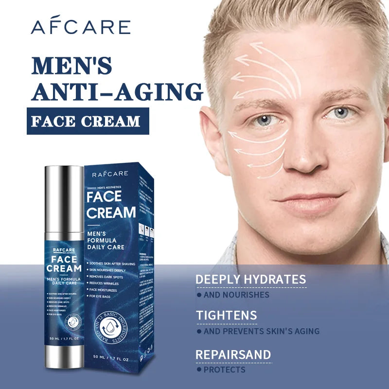 🧴 Crème Visage Homme – Collagène & Acide Hyaluronique