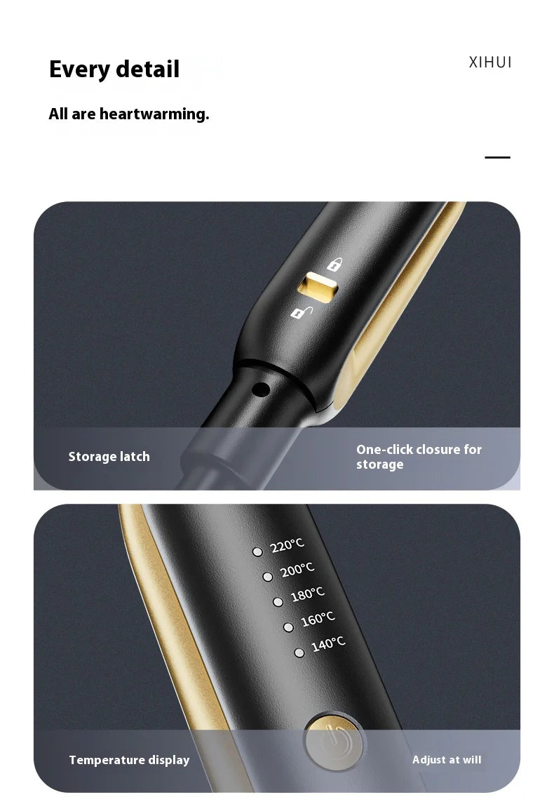 💇‍♀️ Mini Lisseur & Boucleur 2-en-1 – Portable