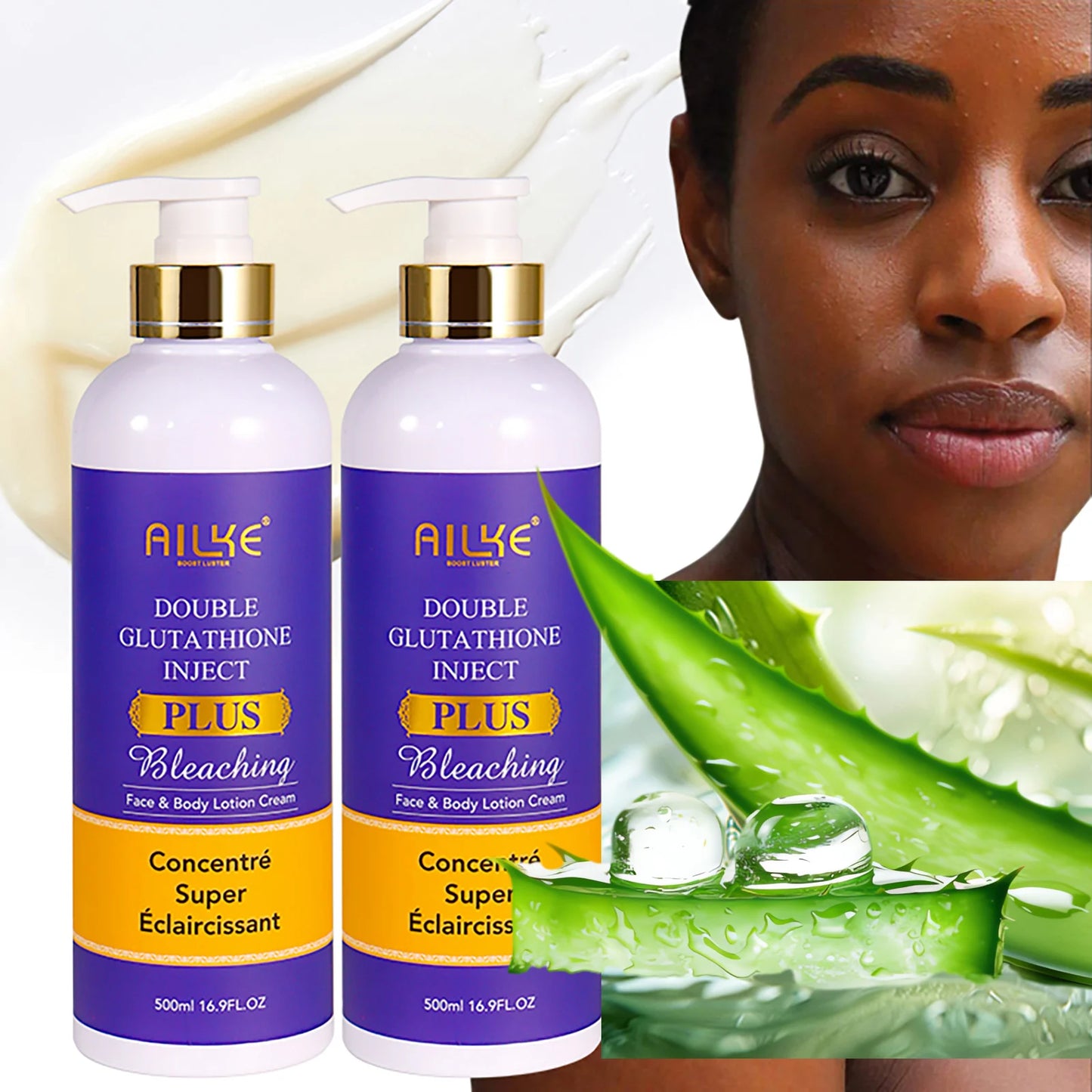 ✨ AILKE Glutathione PLUS – Kit Éclaircissant & Hydratant