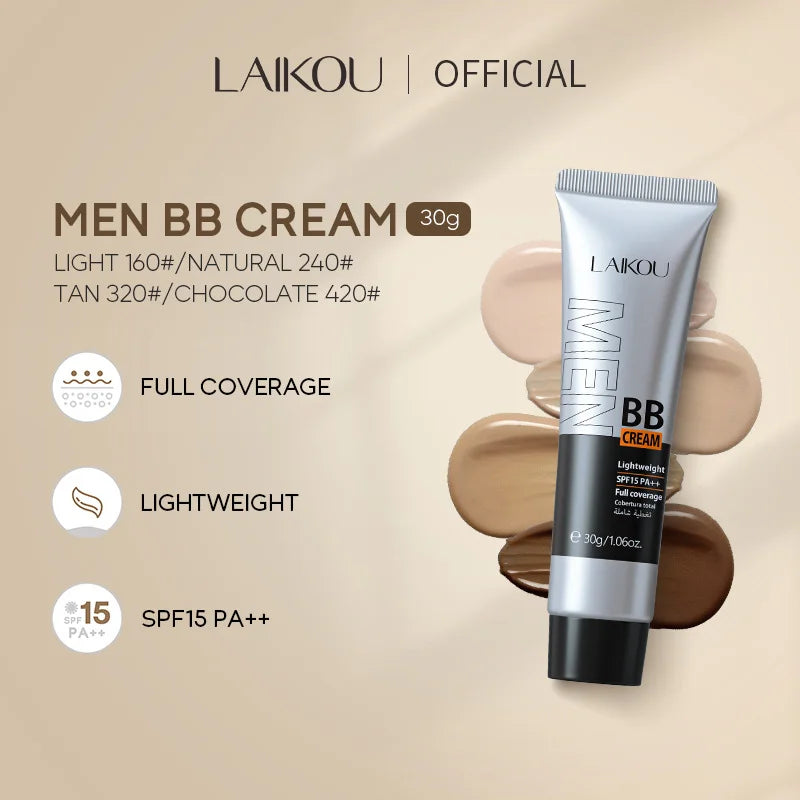 🧔 BB Cream Homme – Couvrance Totale & Longue Tenue