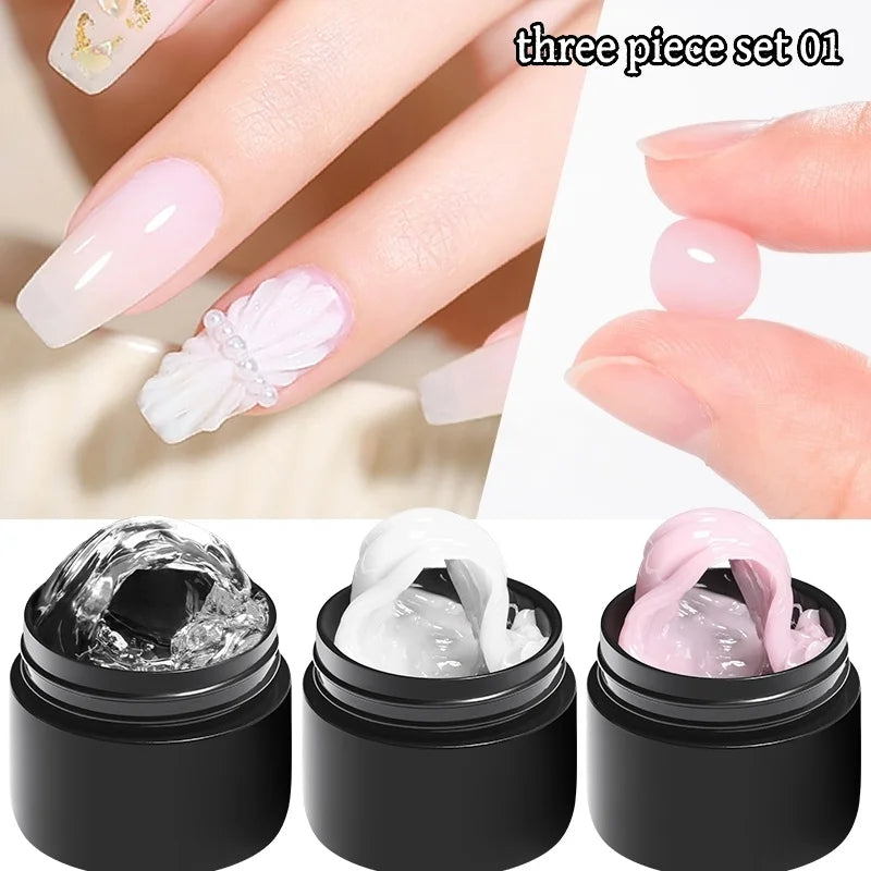 Gel 3D Professionnel pour Ongles – Créations Relief (Nœuds, Lettres, Designs) – Finition Sans Résidu