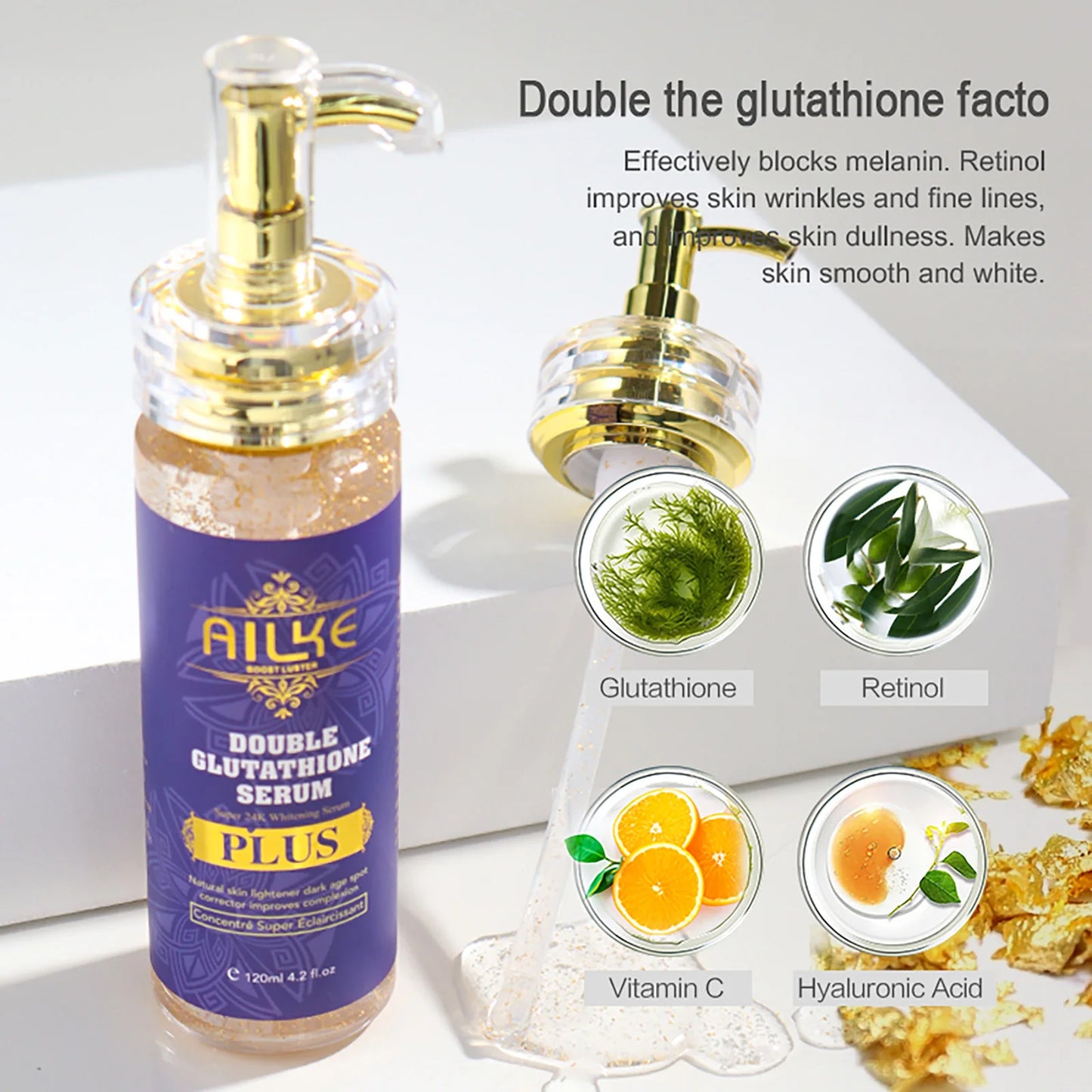 ✨ AILKE Glutathione PLUS – Kit Éclaircissant & Hydratant