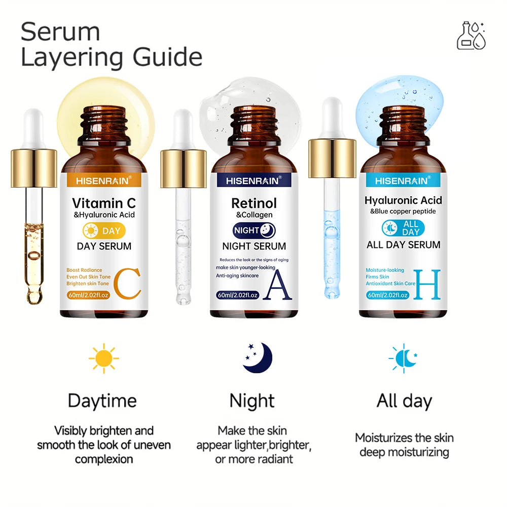 Duo Sérums Luméa – Vitamine C, Rétinol & Acide Hyaluronique | Éclat & Anti-Âge