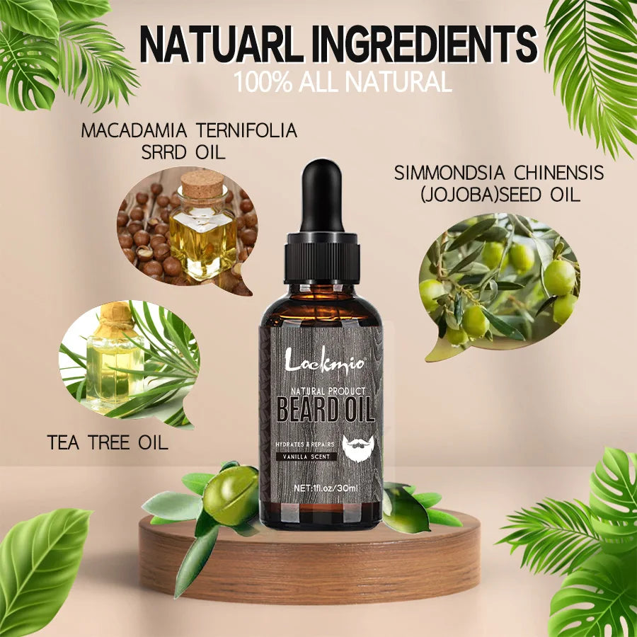 🧔 LOCKMIO – Huile à Barbe Naturelle Vanille