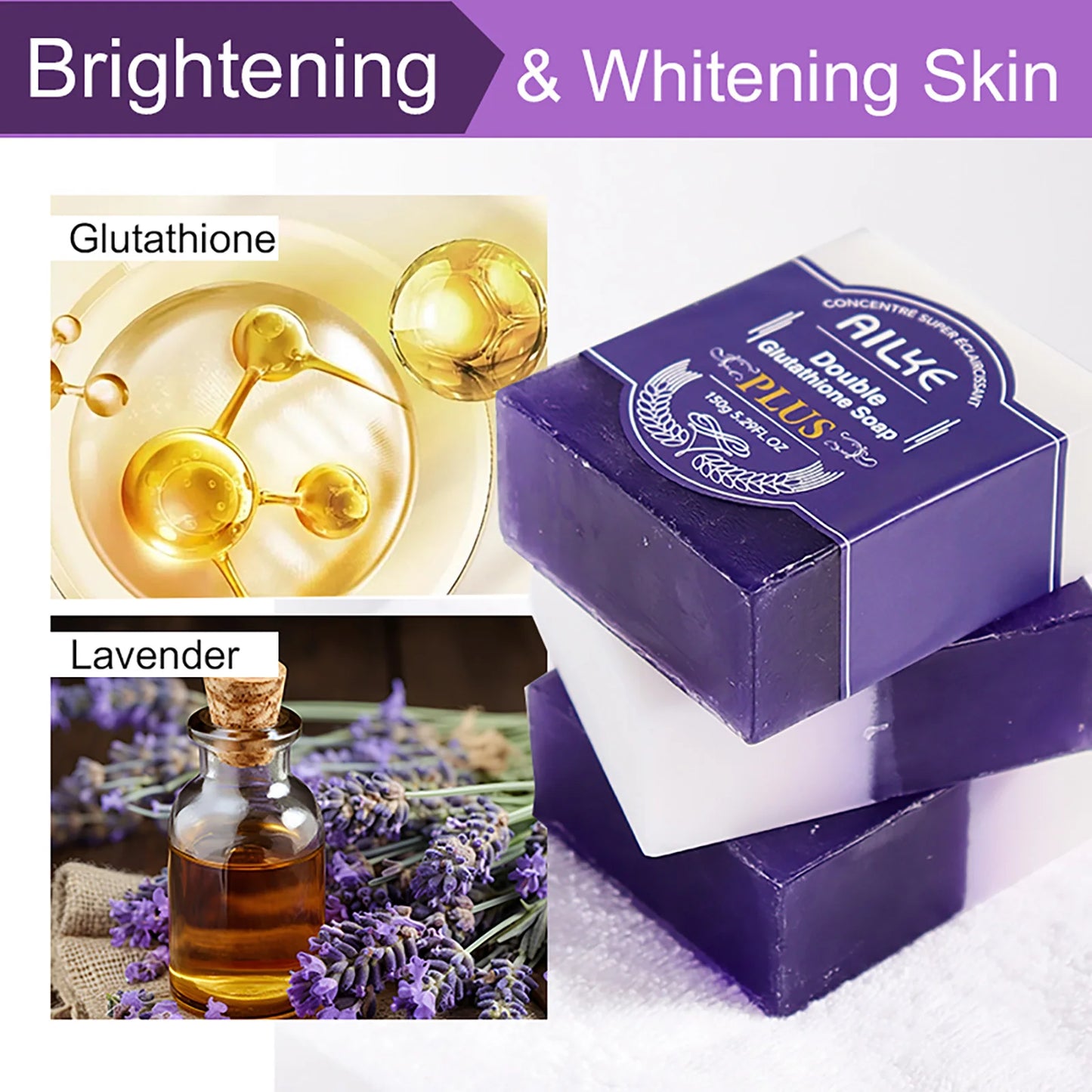 ✨ AILKE Glutathione PLUS – Kit Éclaircissant & Hydratant