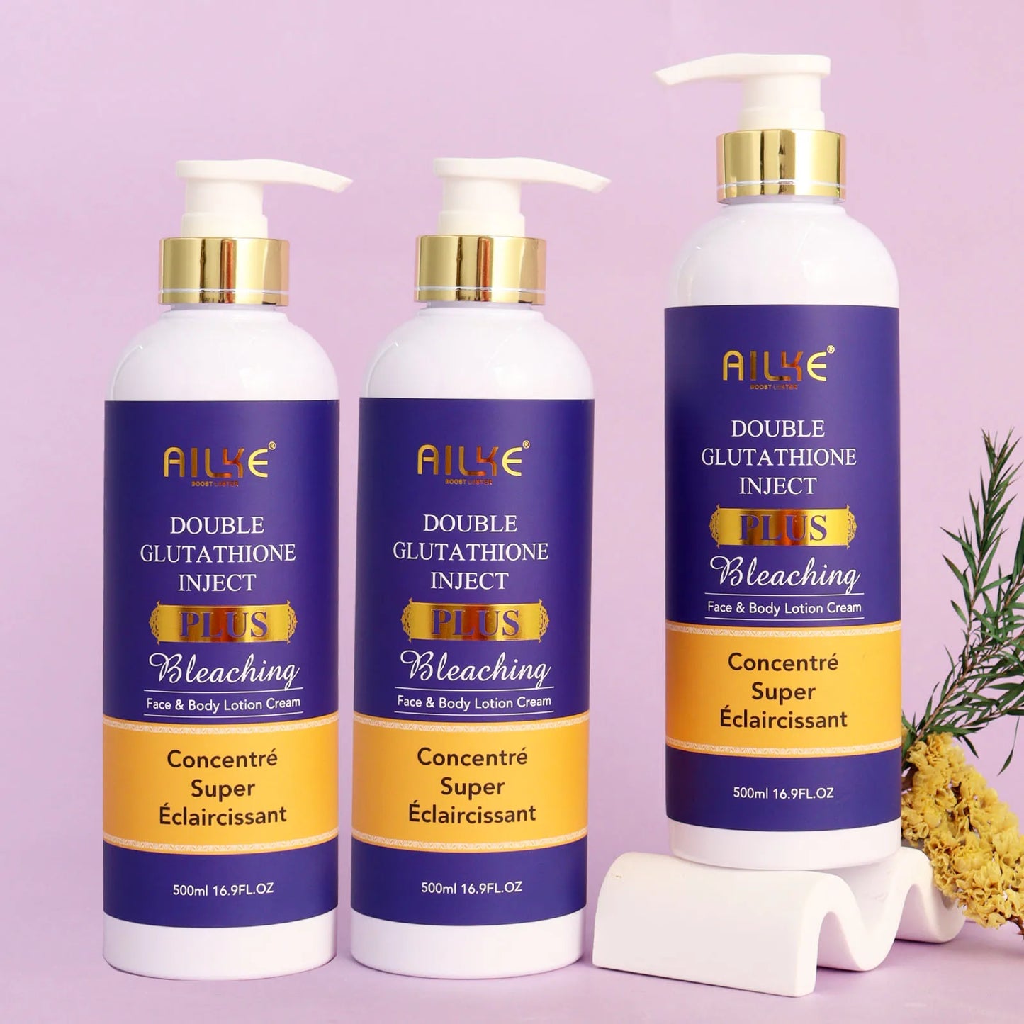 ✨ AILKE Glutathione PLUS – Kit Éclaircissant & Hydratant