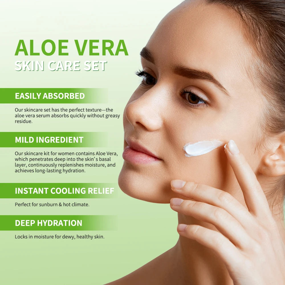 🌿 Coffret Soin Aloe Vera – Hydratation Intense & Peau Éclatante 🌿