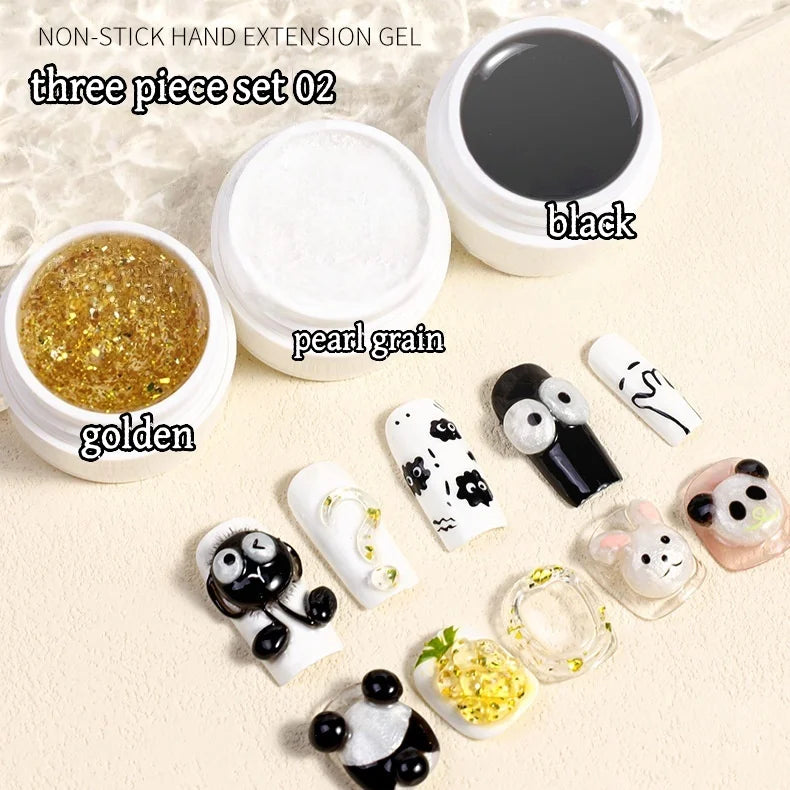 Gel 3D Professionnel pour Ongles – Créations Relief (Nœuds, Lettres, Designs) – Finition Sans Résidu