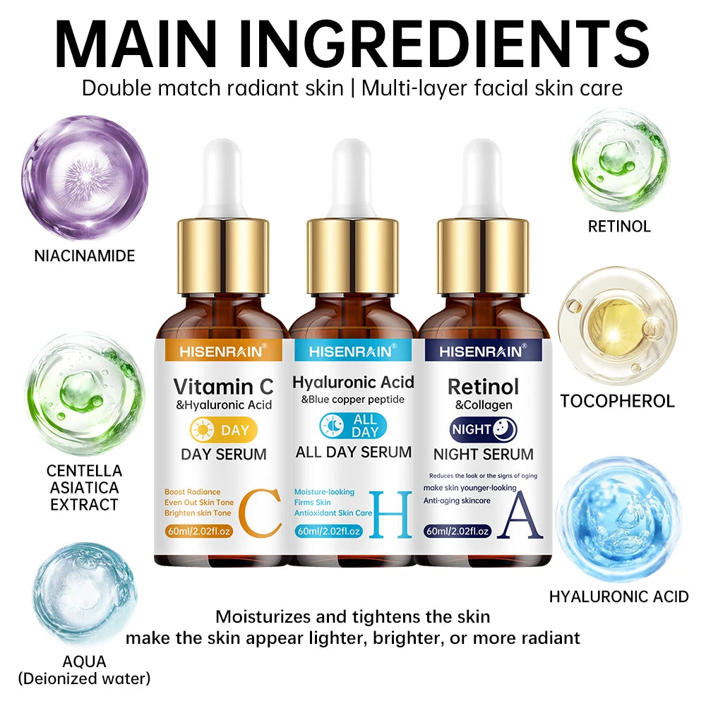 Duo Sérums Luméa – Vitamine C, Rétinol & Acide Hyaluronique | Éclat & Anti-Âge