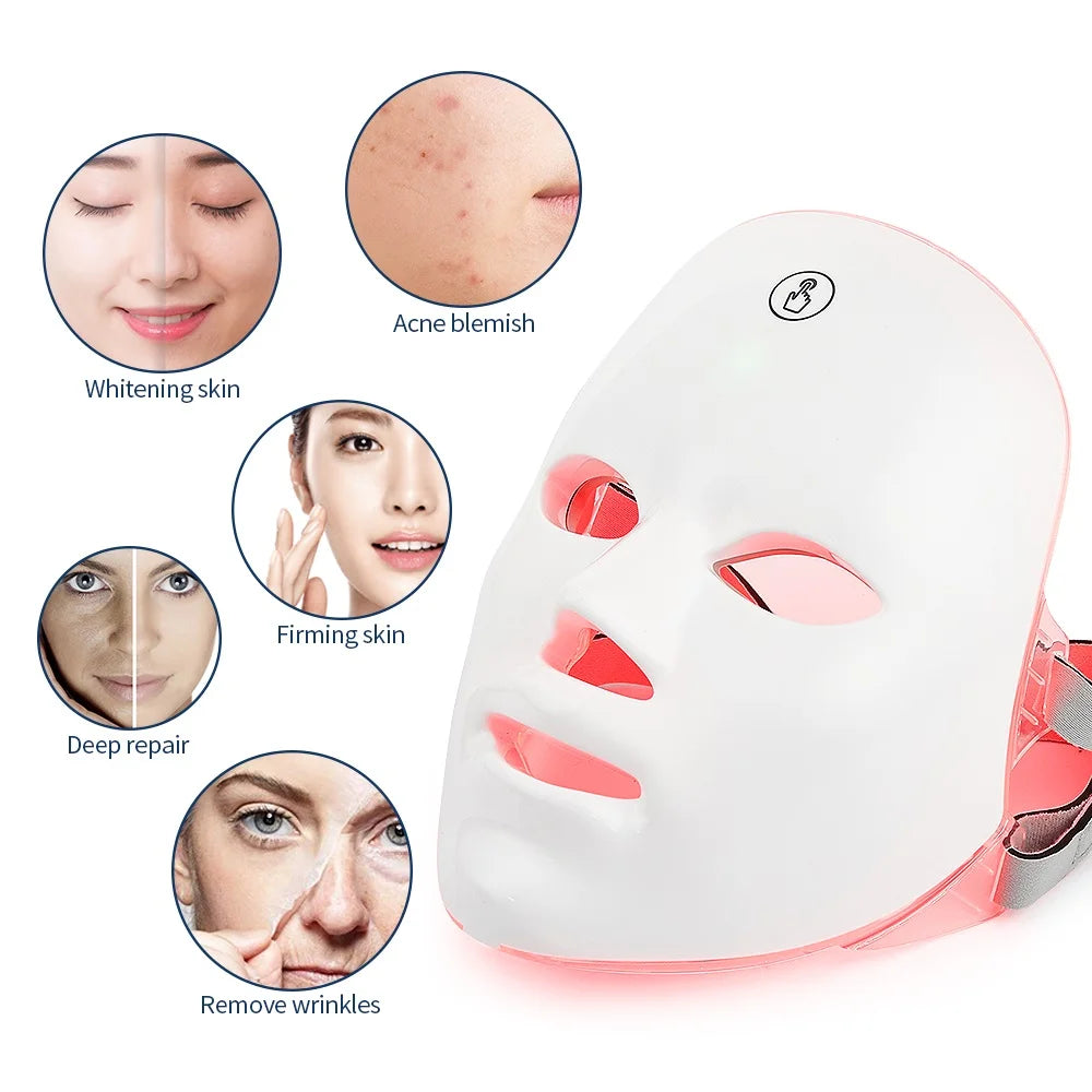 💡 Masque LED 7 Couleurs – Soin Visage Photon