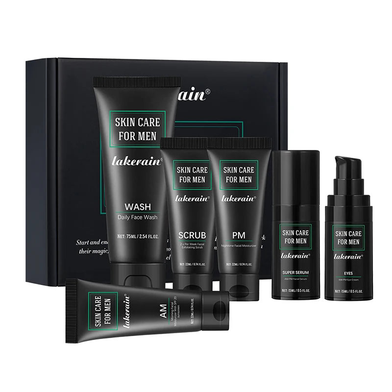 Kit Facial Tout-en-Un pour Homme – Peau Fraîche, Hydratée et Visiblement Jeune
