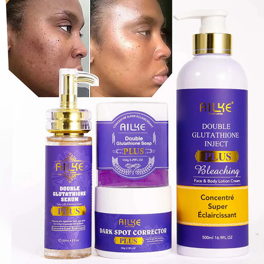 ✨ AILKE Glutathione PLUS – Kit Éclaircissant & Hydratant