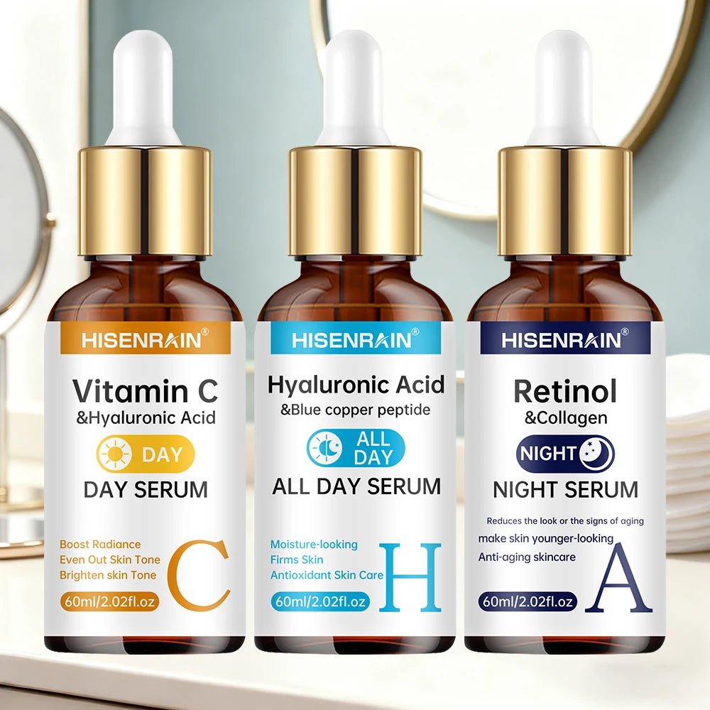 Duo Sérums Luméa – Vitamine C, Rétinol & Acide Hyaluronique | Éclat & Anti-Âge
