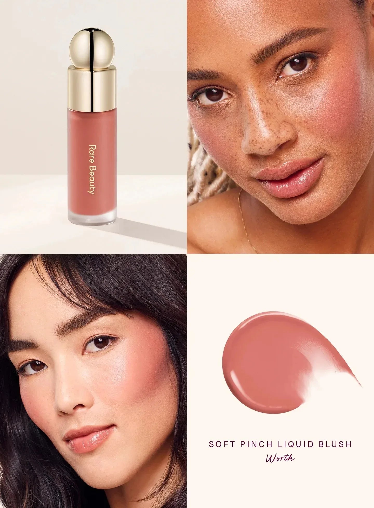 Rare Beauty Soft Pinch Liquid Blush – Effet bonne mine longue tenue, fini mat ou lumineux