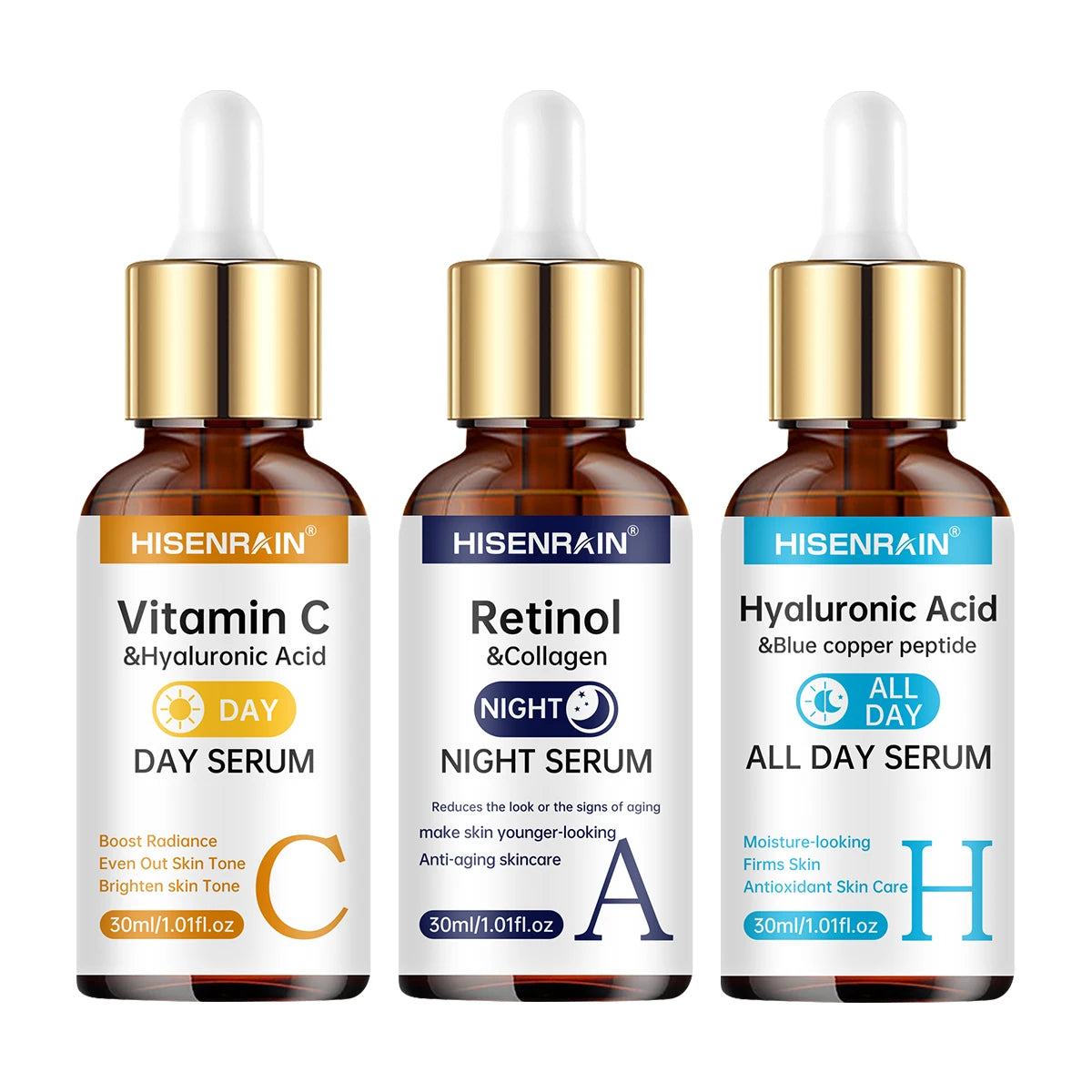 Duo Sérums Luméa – Vitamine C, Rétinol & Acide Hyaluronique | Éclat & Anti-Âge