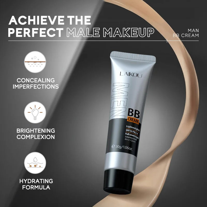 🧔 BB Cream Homme – Couvrance Totale & Longue Tenue