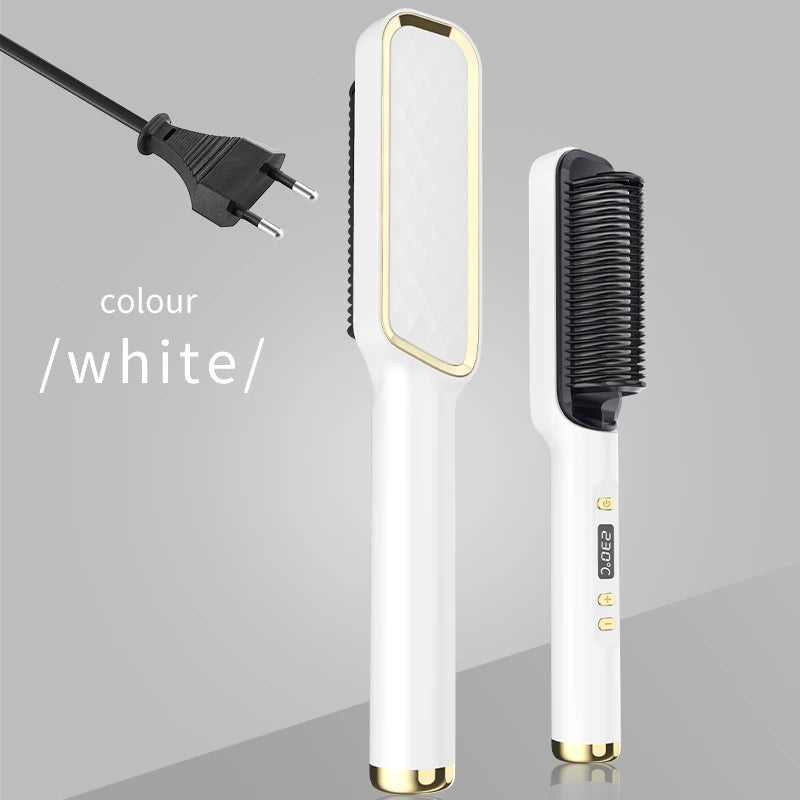 🔥 Peigne Lissant Électrique – Brosse Chauffante Anti-Brûlure