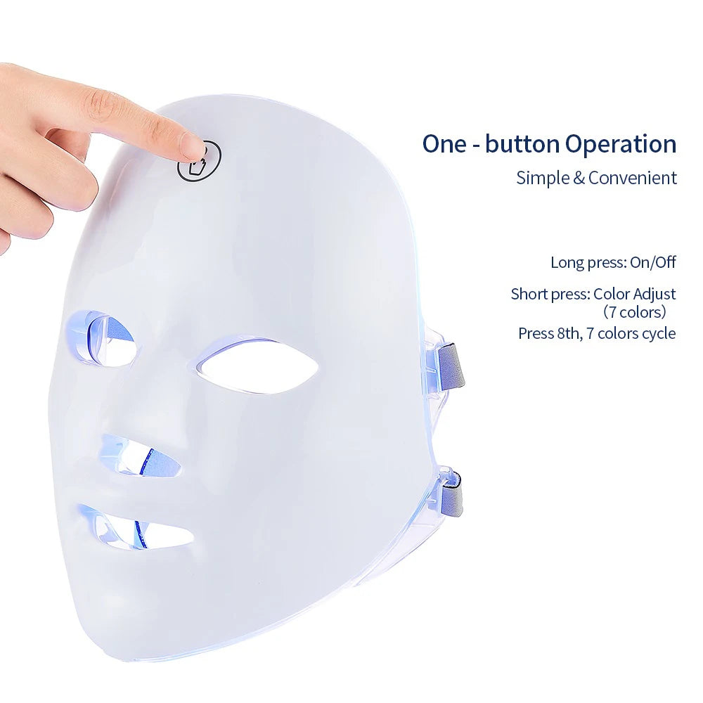 💡 Masque LED 7 Couleurs – Soin Visage Photon