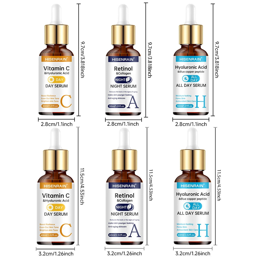 Duo Sérums Luméa – Vitamine C, Rétinol & Acide Hyaluronique | Éclat & Anti-Âge