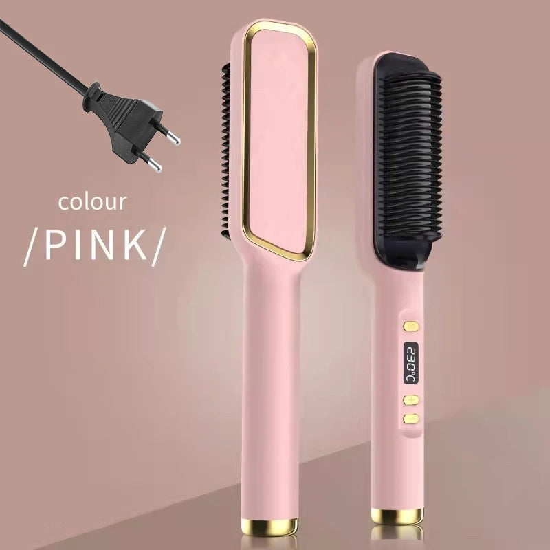 🔥 Peigne Lissant Électrique – Brosse Chauffante Anti-Brûlure