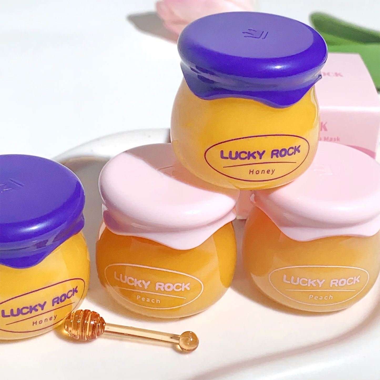💄 Rose Cherry Honey Peach Lipstick – Lip Mask & Lip Oil