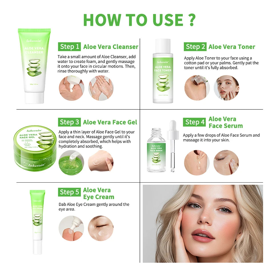 🌿 Coffret Soin Aloe Vera – Hydratation Intense & Peau Éclatante 🌿