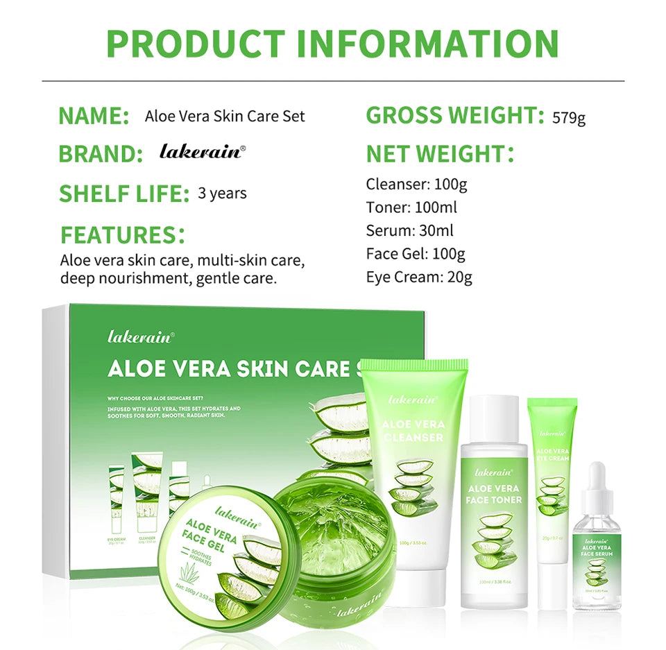 🌿 Coffret Soin Aloe Vera – Hydratation Intense & Peau Éclatante 🌿