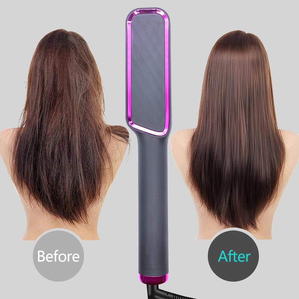 🔥 Peigne Lissant Électrique – Brosse Chauffante Anti-Brûlure