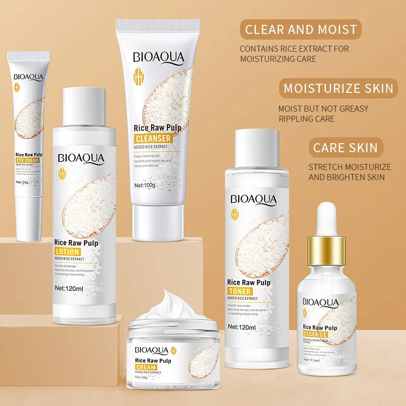 Routine Glow au Riz 6 Étapes : Éclat Naturel & Hydratation Profonde