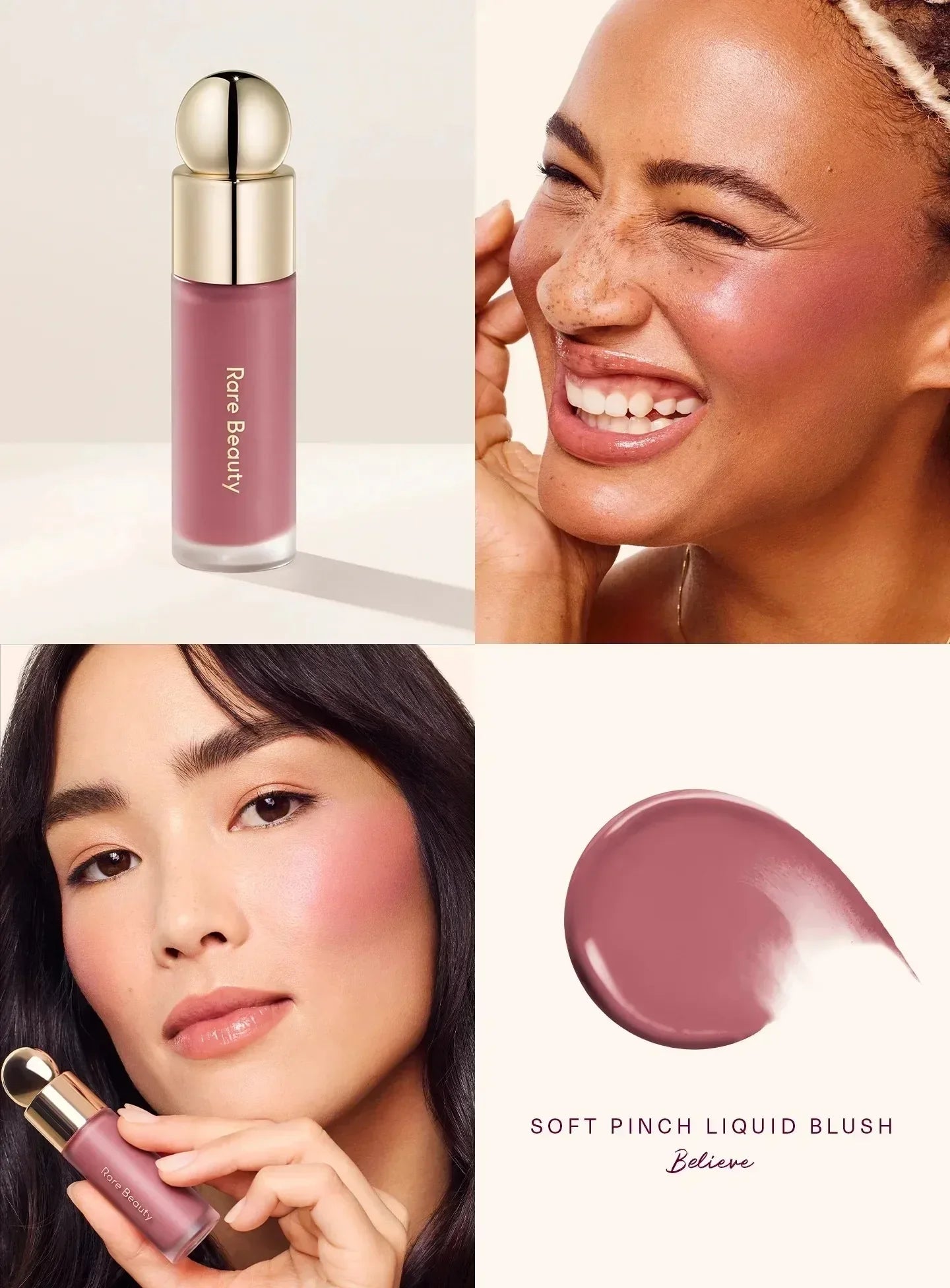 Rare Beauty Soft Pinch Liquid Blush – Effet bonne mine longue tenue, fini mat ou lumineux