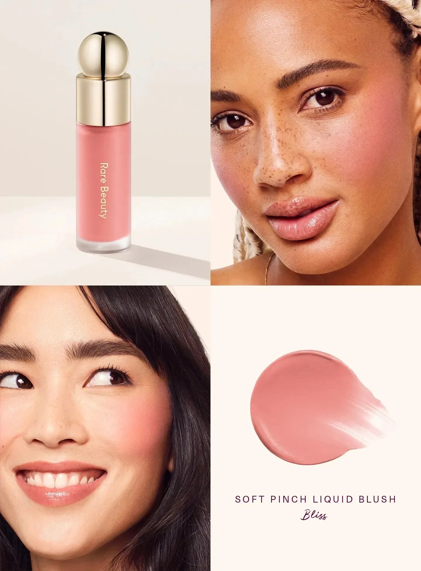 Rare Beauty Soft Pinch Liquid Blush – Effet bonne mine longue tenue, fini mat ou lumineux