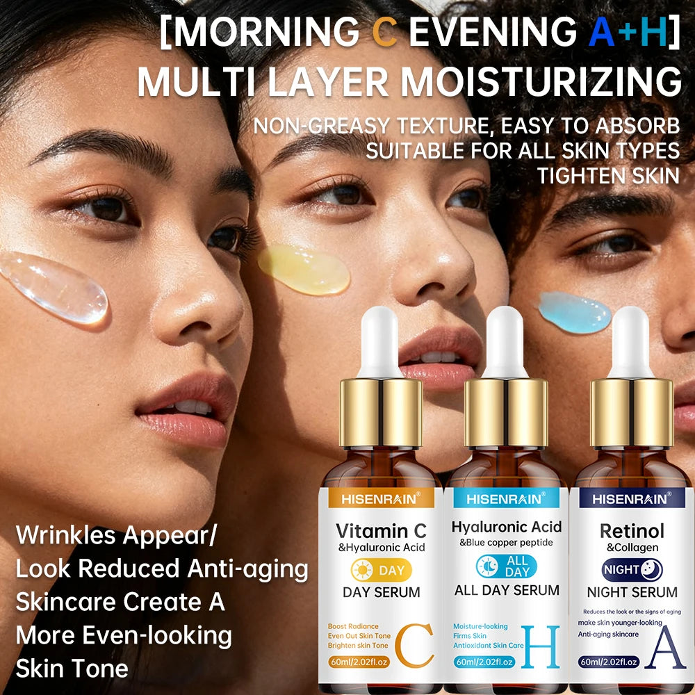 Duo Sérums Luméa – Vitamine C, Rétinol & Acide Hyaluronique | Éclat & Anti-Âge